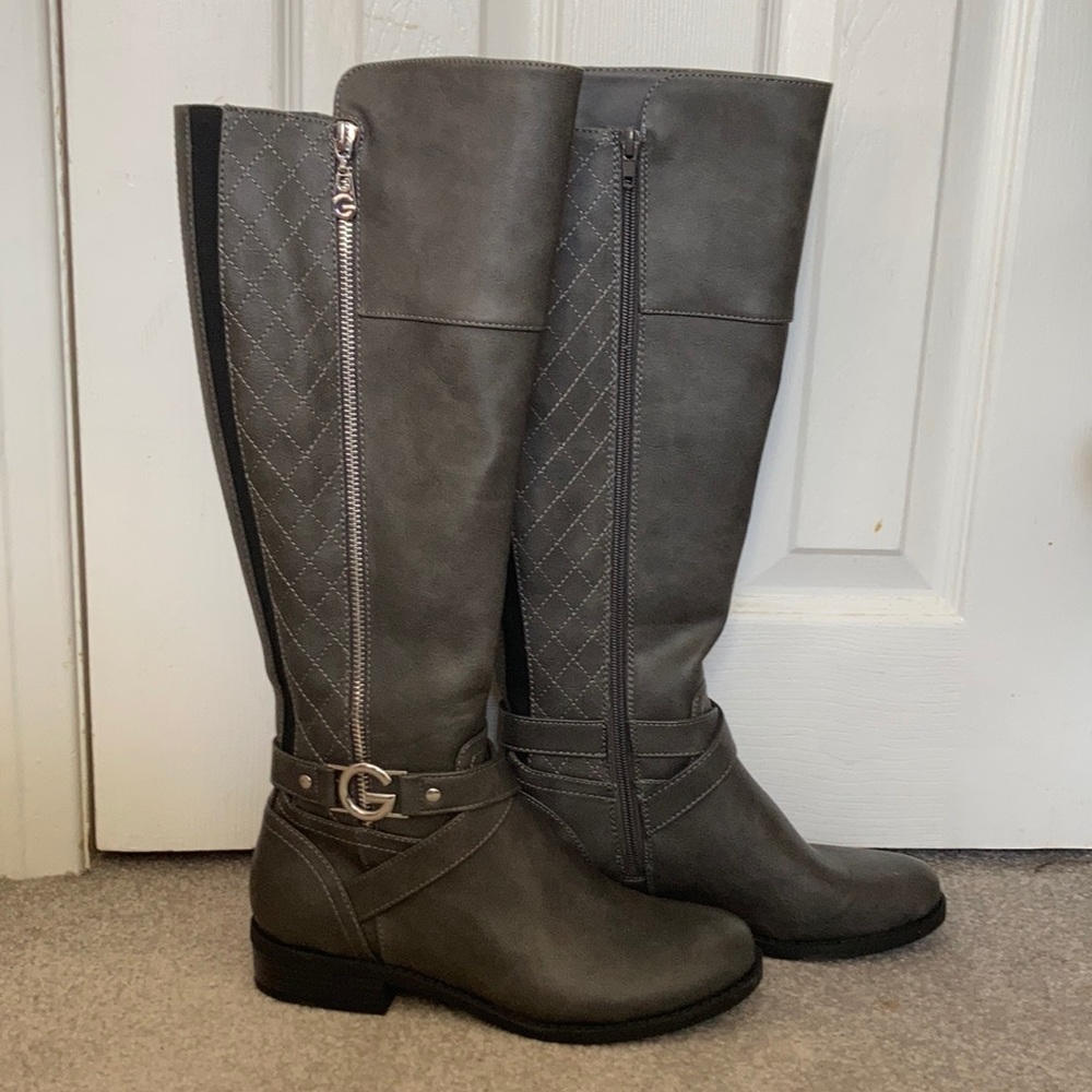 Guess Tall Boots Size 7.5 Gray